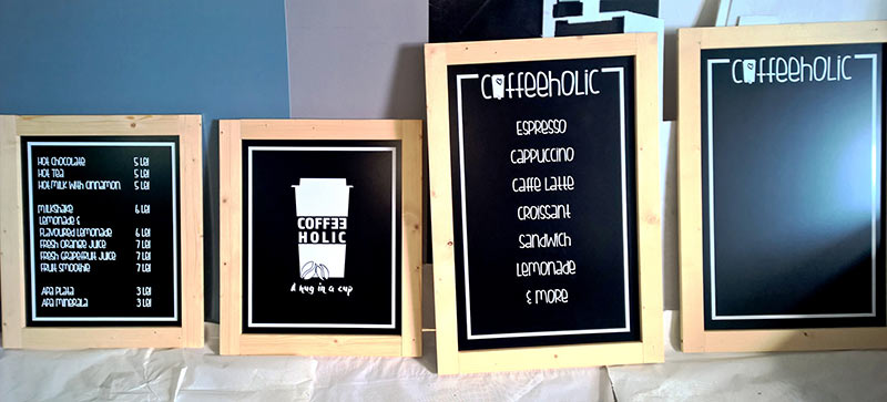 Panouri cu rama de lemn coffe holic