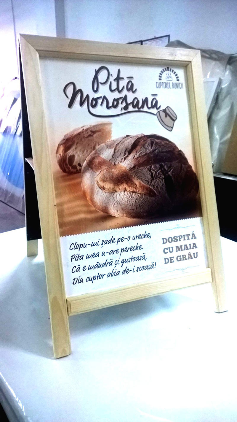 People stopper cu rama din lemn prezentare poster puratos